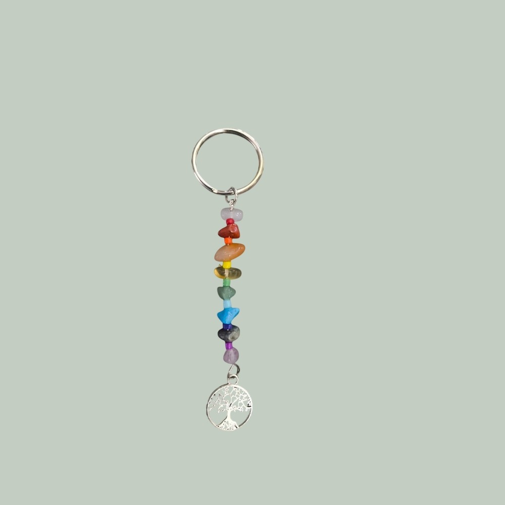 Chakra Tree of Life Keychain or Bag Charm